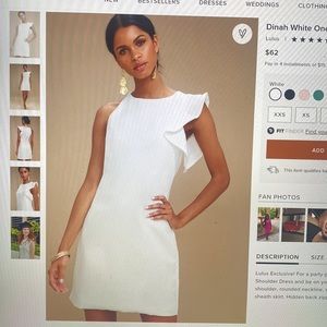 Lulus Dinah White One-Shoulder Dress